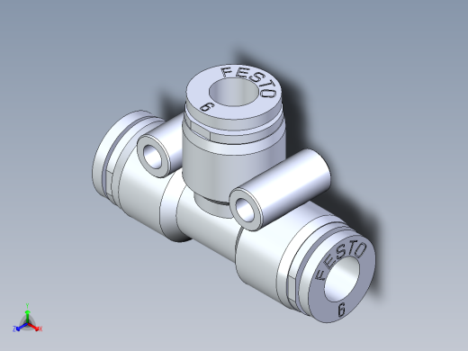 B3004448-TE 管连接器 快插气管接头 6 毫米