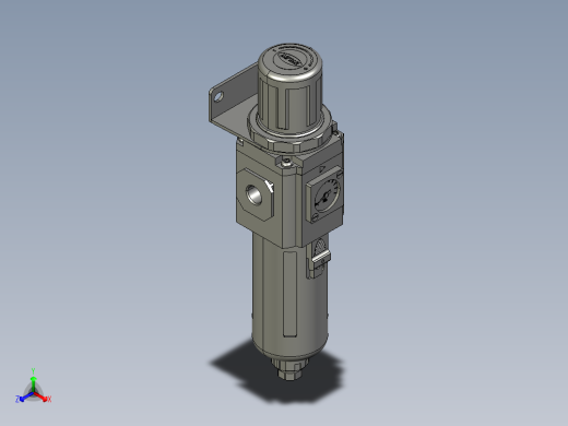气源处理器GFR300-10-F1正等轴测缩略图