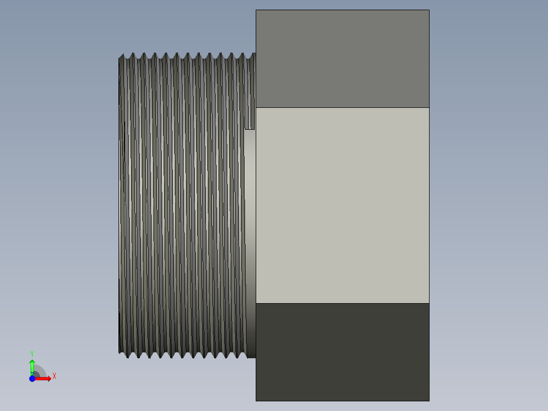 螺纹管转接头-内外丝等径 DN50前视图