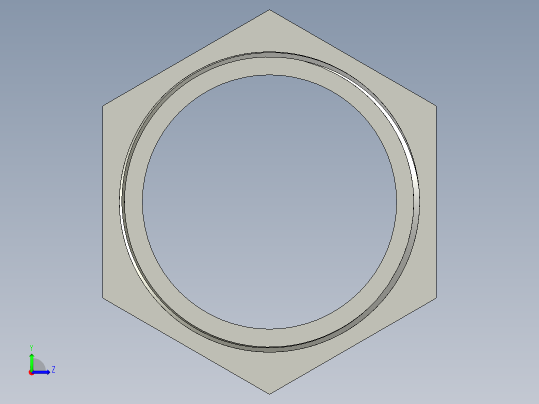 螺纹管转接头-内外丝等径 DN50左视图