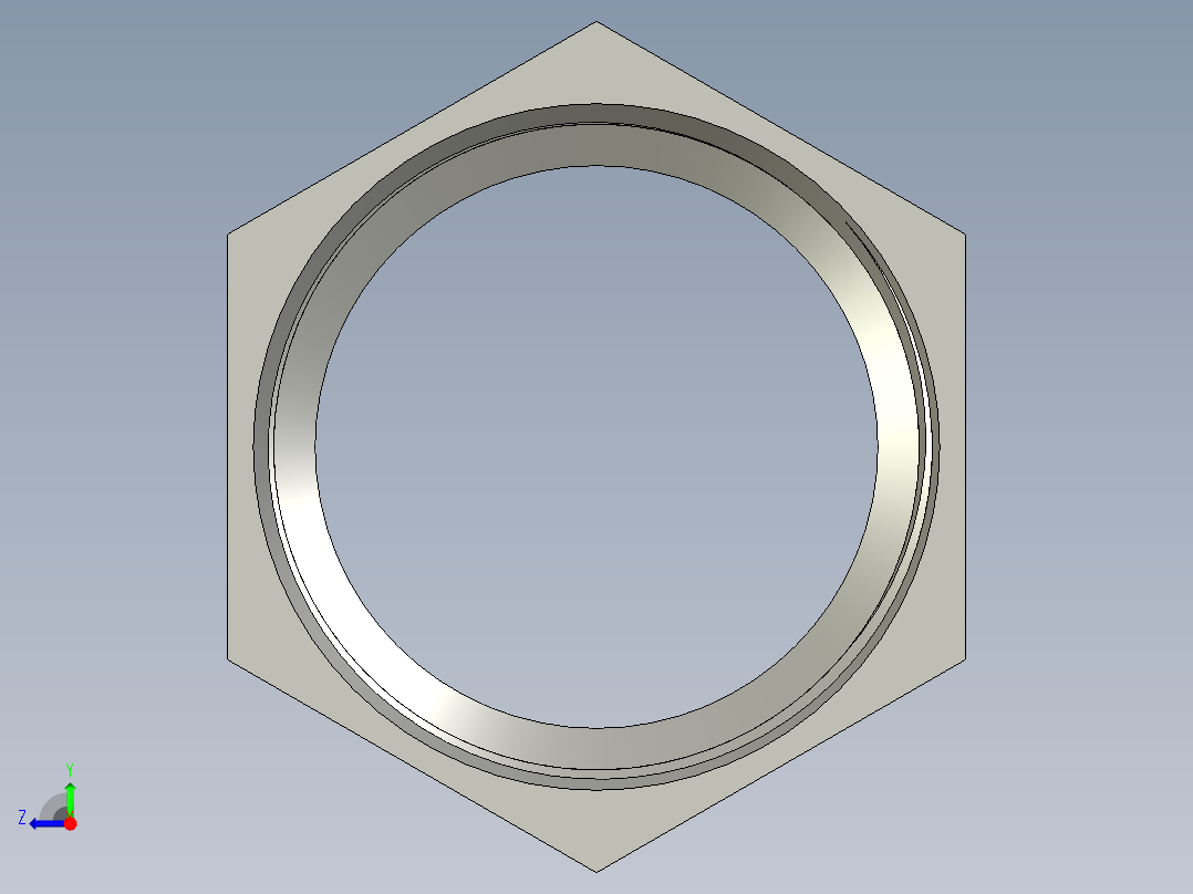 螺纹管转接头-内外丝等径 DN50右视图