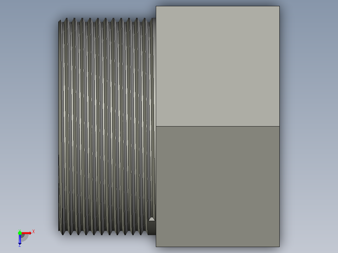 螺纹管转接头-内外丝等径 DN50俯视图
