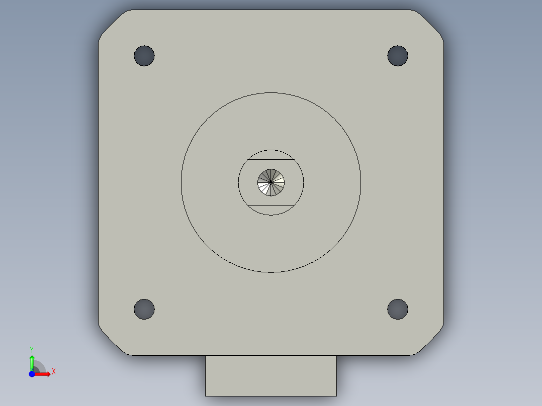 贯穿电机-42X34-200N-Tr8X2-83前视图