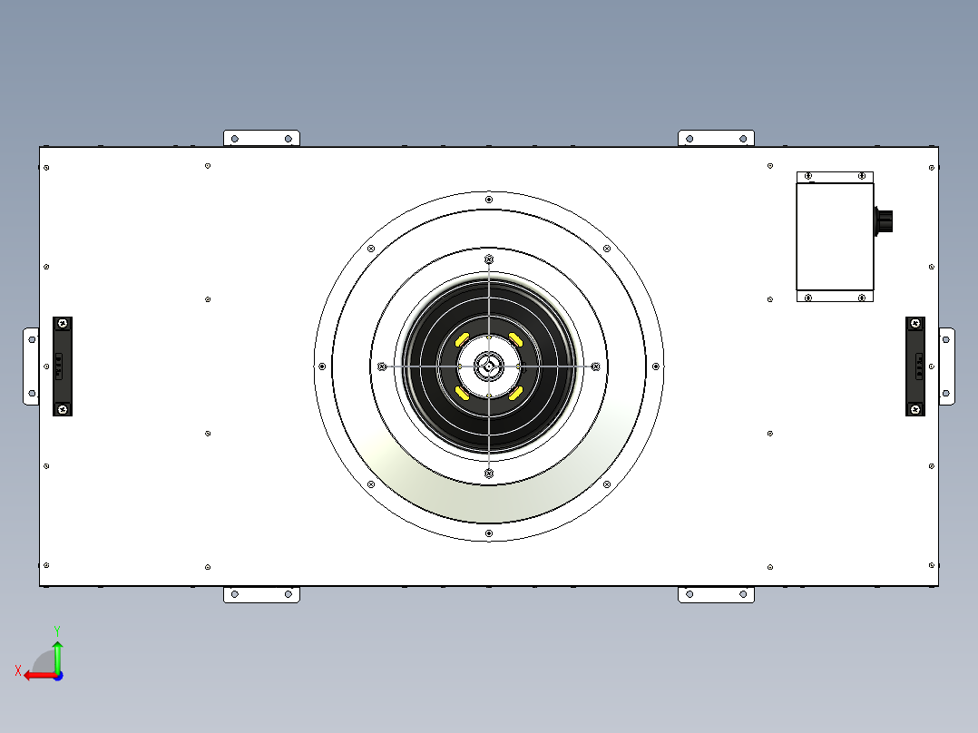 FFU空气净化单元3D模型后视图