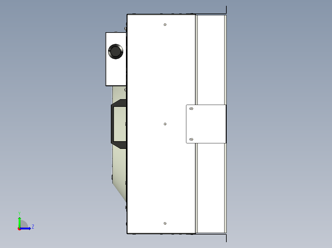 FFU空气净化单元3D模型左视图