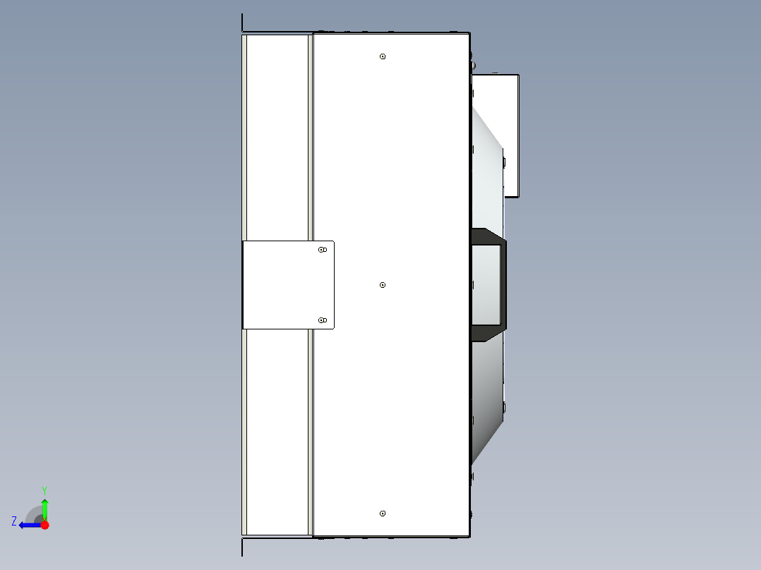 FFU空气净化单元3D模型右视图