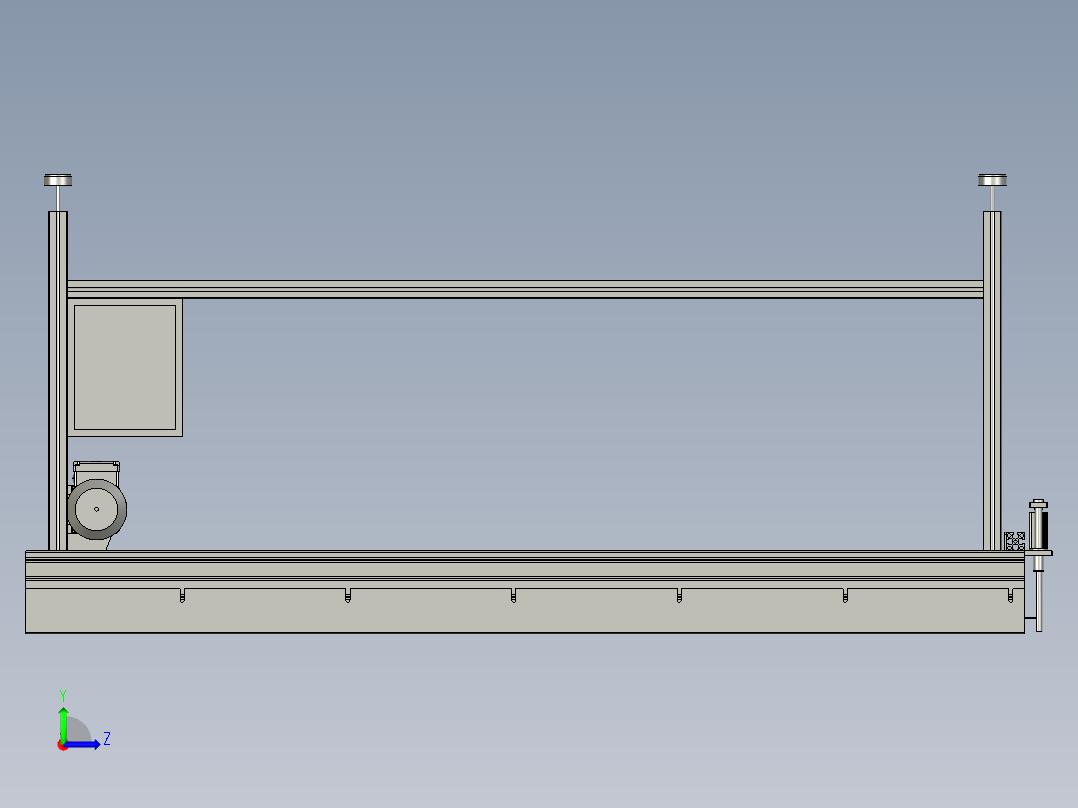 7092-0500-0000后段滚筒线左视图
