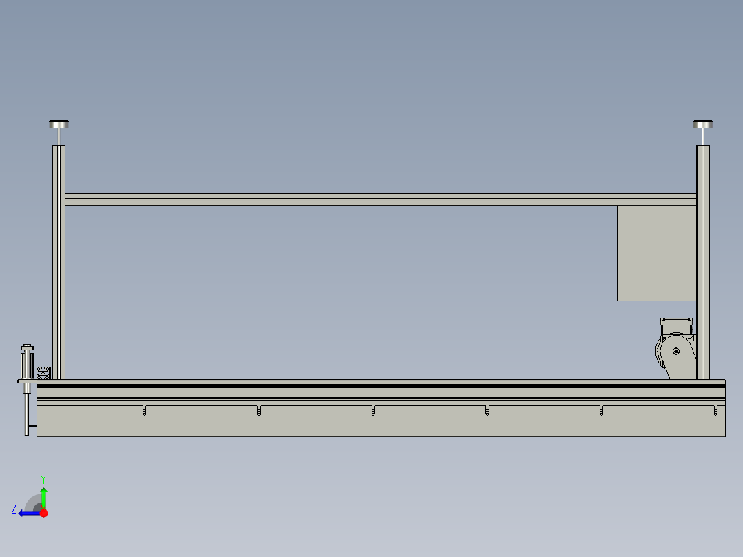7092-0500-0000后段滚筒线右视图