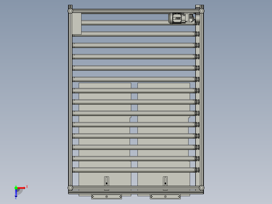 7092-0500-0000后段滚筒线俯视图