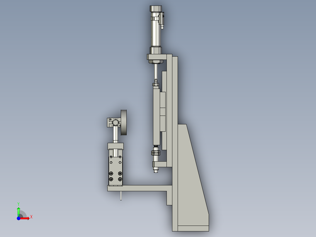 垫片翻转组件前视图