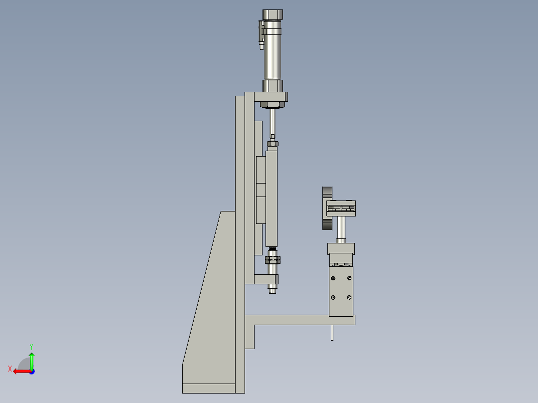垫片翻转组件后视图