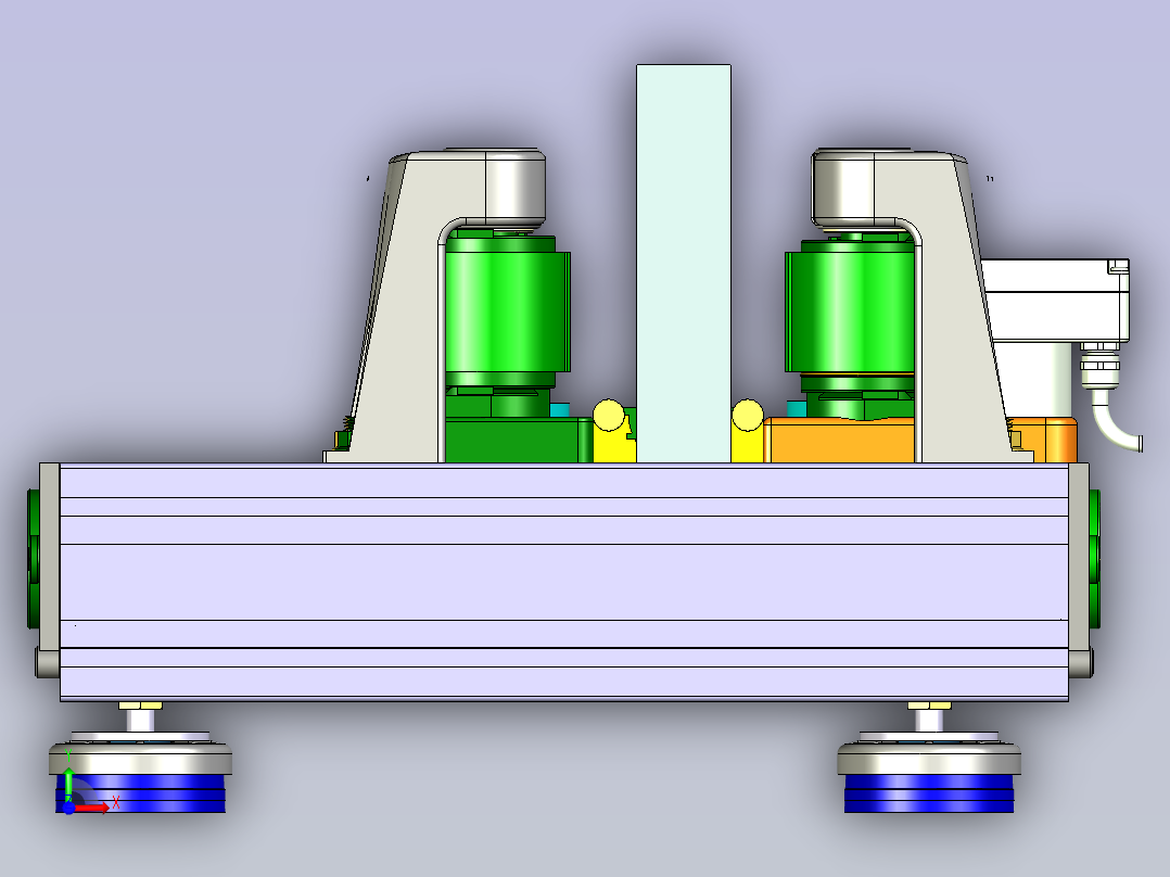 扁形纸箱输送线设计前视图