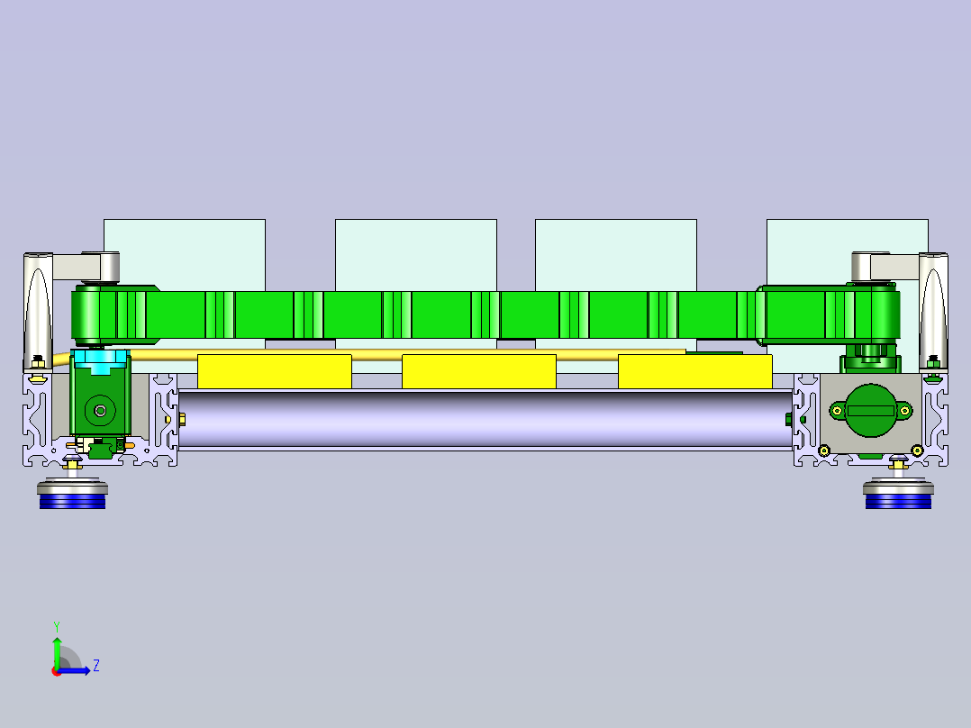 扁形纸箱输送线设计左视图