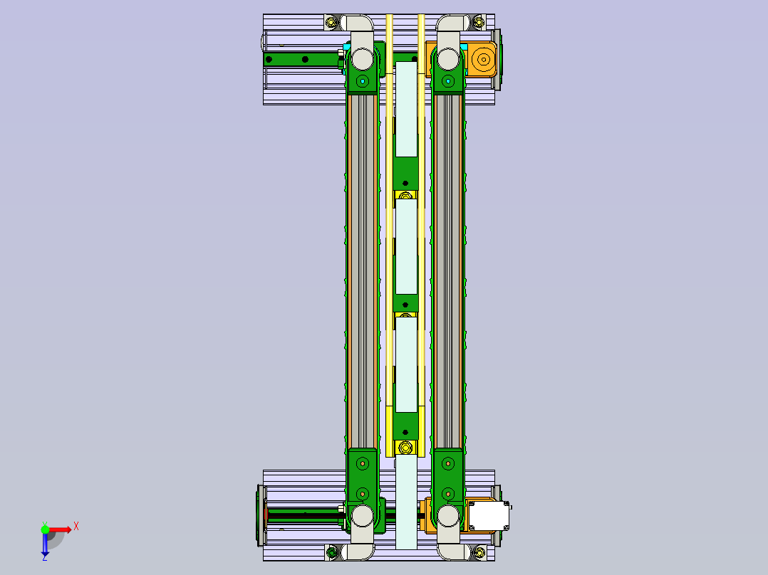 扁形纸箱输送线设计俯视图