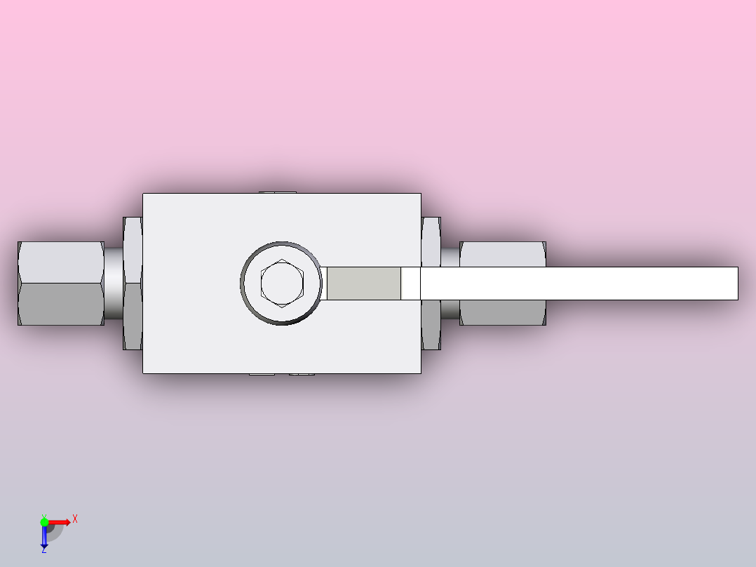 EO标准液压接头 2通不锈钢球阀KH06L71俯视图