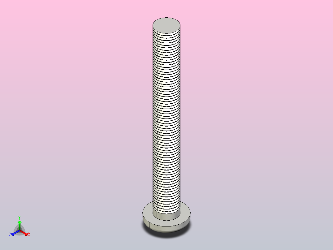 螺丝M3 X25正等轴测图