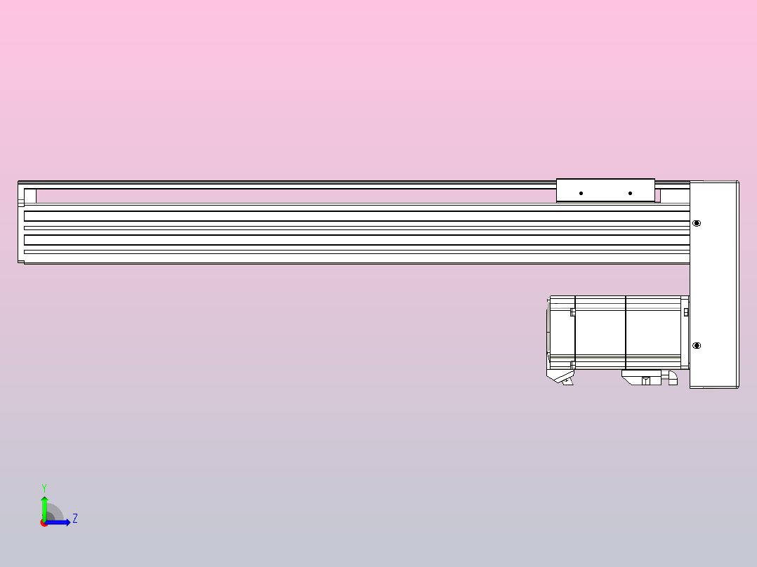 日规模组半封闭丝杆TPA-HNR-85S-1610C-L400-MP-Y-P20-N3左视图