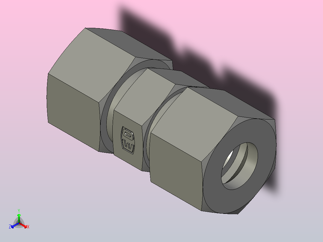 EO标准液压接头 Union G12ZS71(1)正等轴测图