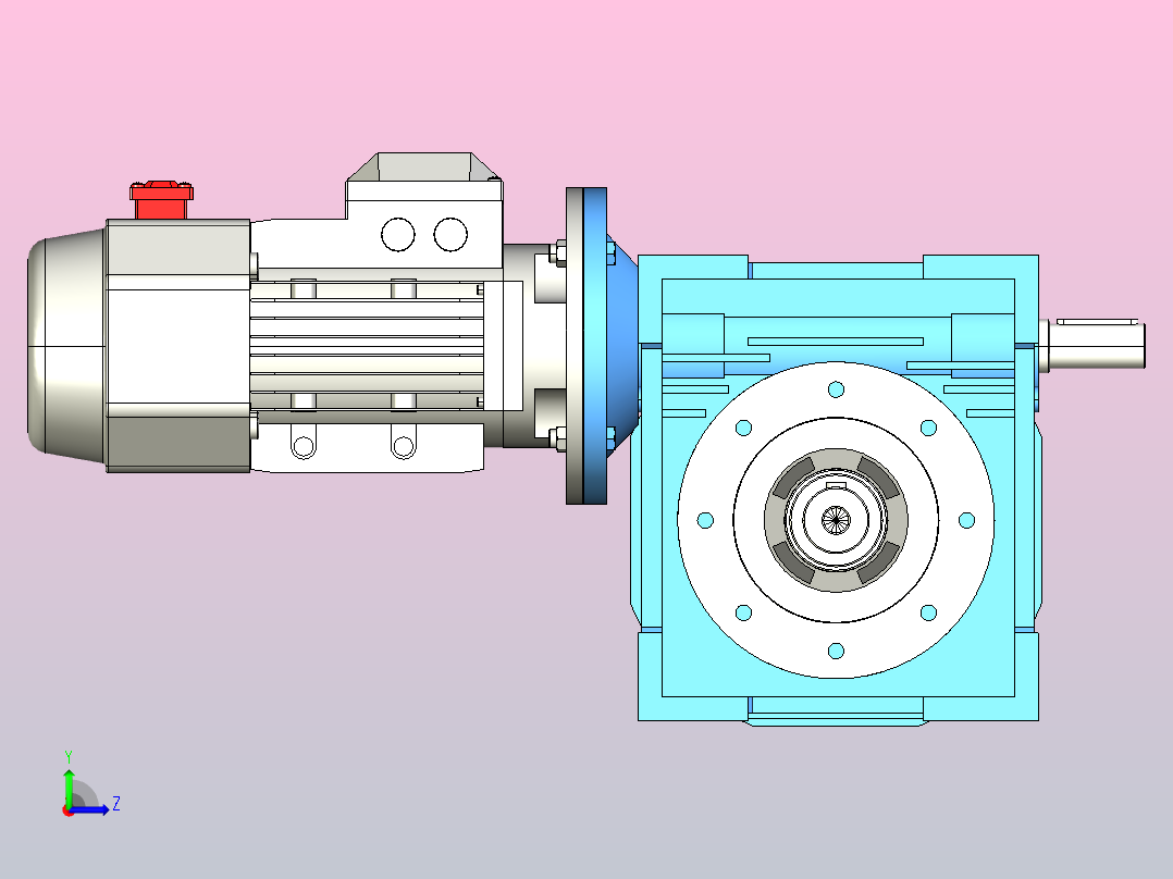 NMRV110蜗轮蜗杆减速机[RV110-E-100-1.1kW-FA1-SZ]左视图