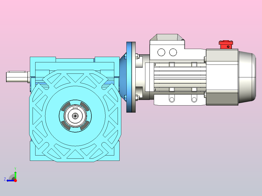 NMRV110蜗轮蜗杆减速机[RV110-E-100-1.1kW-FA1-SZ]右视图