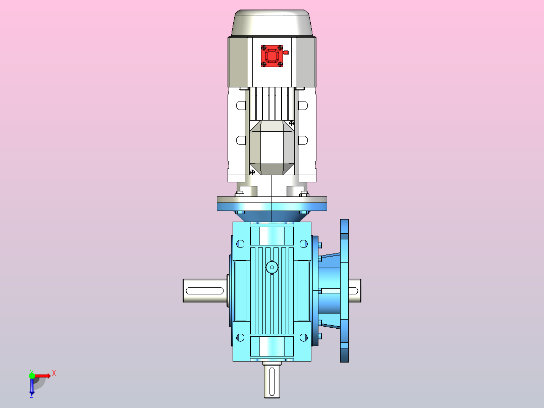 NMRV110蜗轮蜗杆减速机[RV110-E-100-1.1kW-FA1-SZ]俯视图