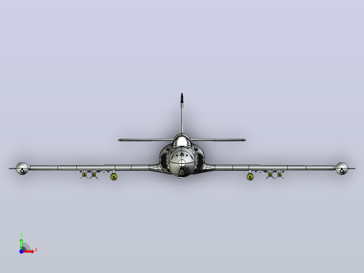 J-21 Jastreb -南斯拉夫60年代设计的轻型攻击机前视缩略图