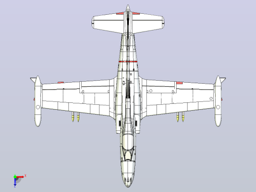 J-21 Jastreb -南斯拉夫60年代设计的轻型攻击机俯视缩略图
