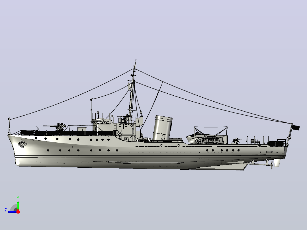 PC-451型实验潜艇右视图