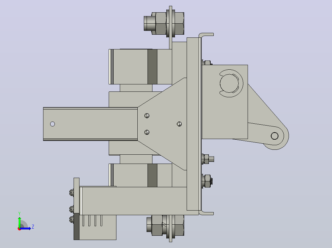 HR3-600_33 3P熔断器式隔离开关三维模型202105左视图