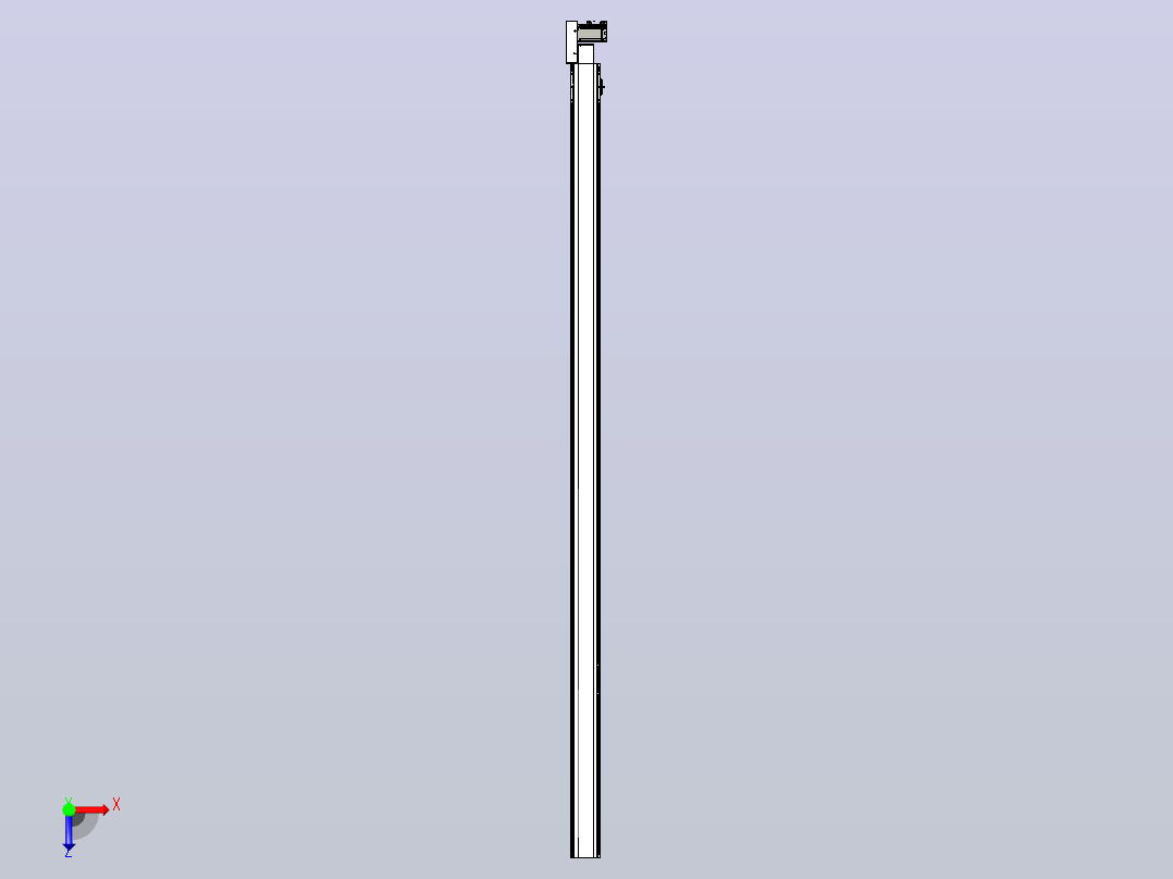 皮带直线轴半封闭可选导轨TPA-HNB-105D-90-L2600-MR-C-P20-N3俯视图