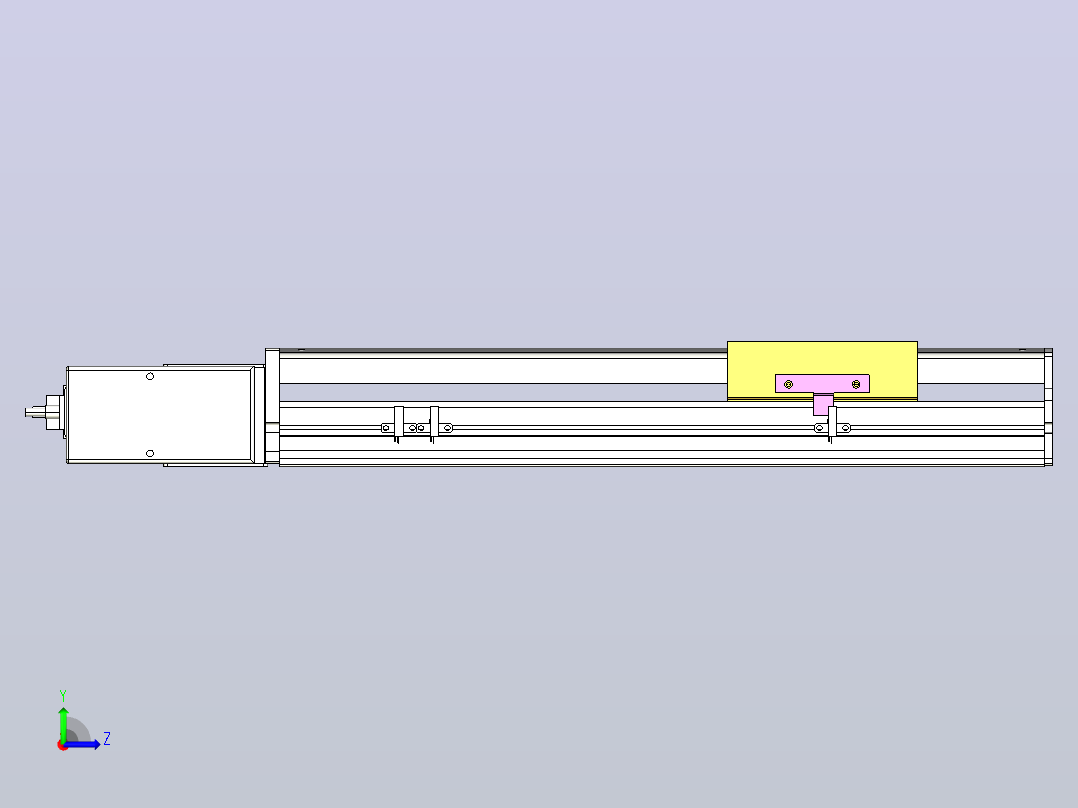 ATB14-R-300-200W ATB14 皮带驱动直线滑台模组左视图
