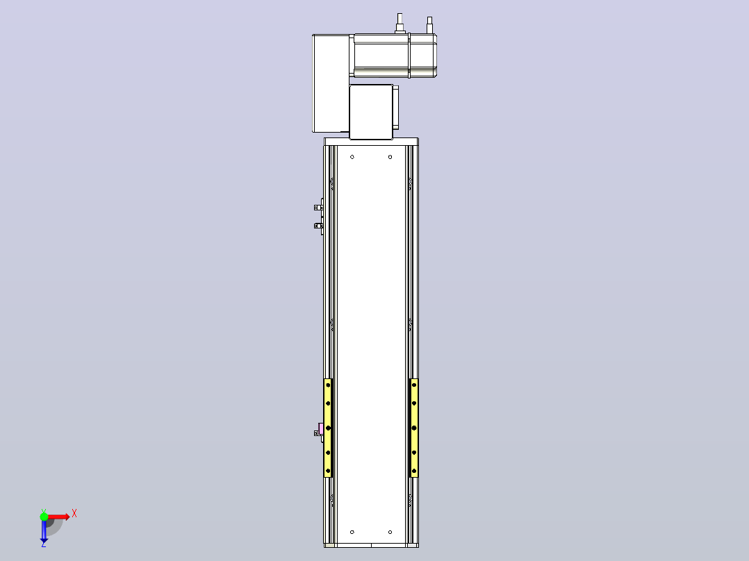 ATB14-R-300-200W ATB14 皮带驱动直线滑台模组俯视图