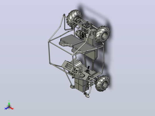 轻型越野车结构3D图纸 STP格式