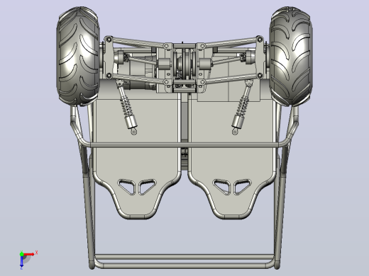 轻型越野车结构3D图纸 STP格式俯视缩略图