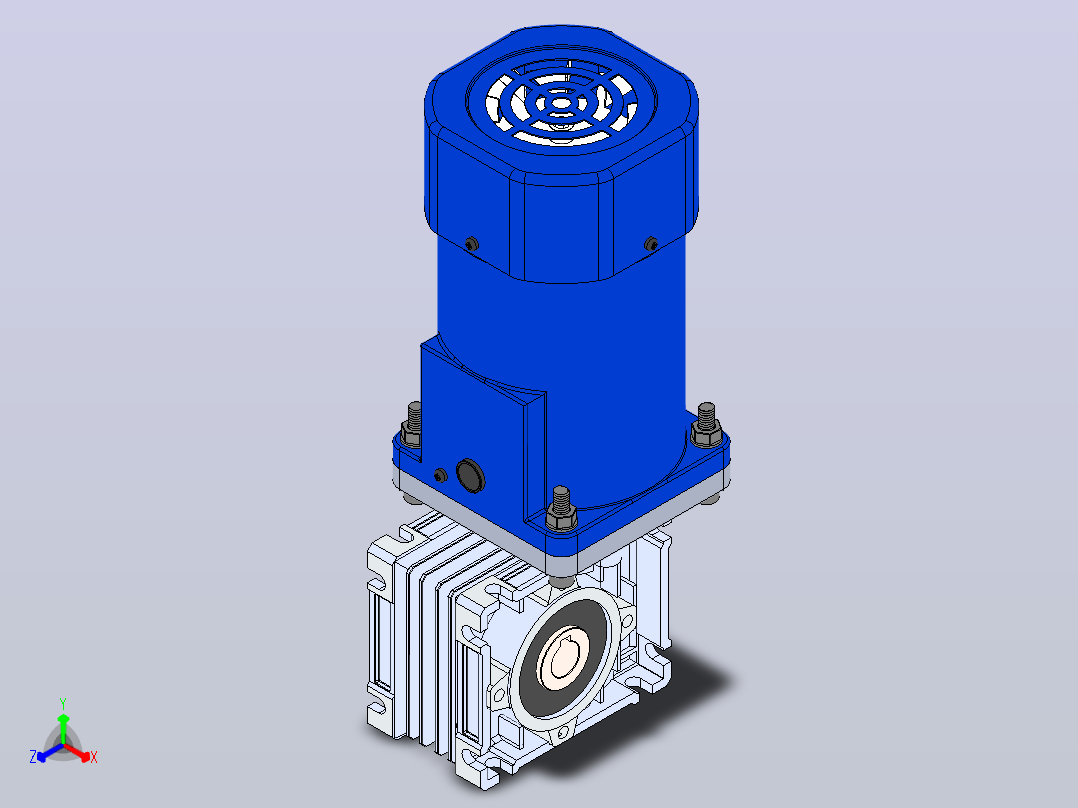 带齿轮箱的110V-220V交流感应齿轮电机主视图