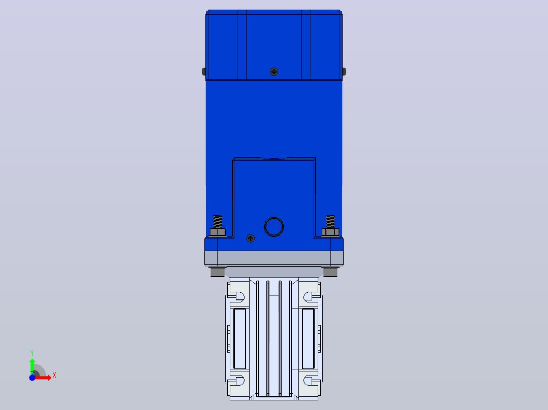 带齿轮箱的110V-220V交流感应齿轮电机前视图