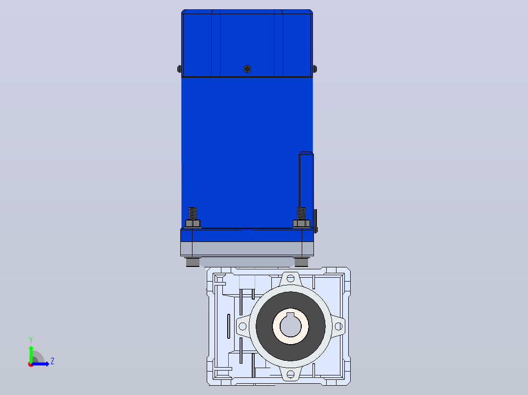 带齿轮箱的110V-220V交流感应齿轮电机左视图