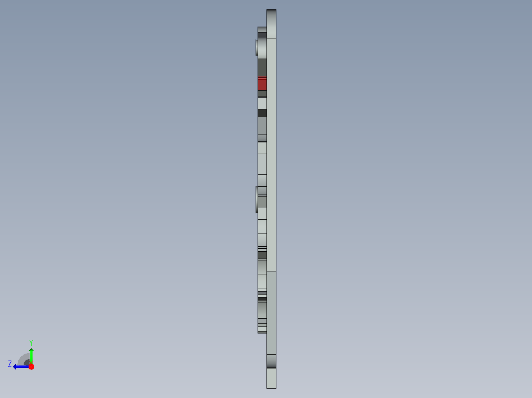 擒纵机构 (动画)右视图