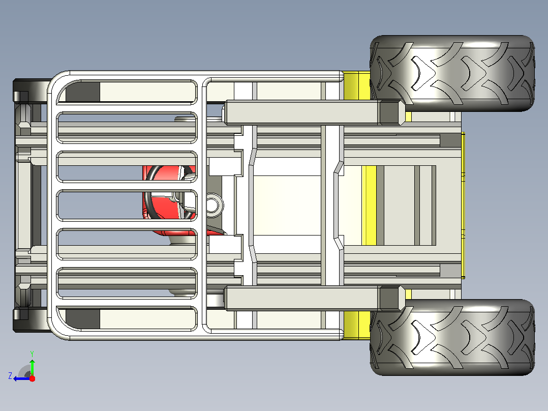 叉车3D模型右视图