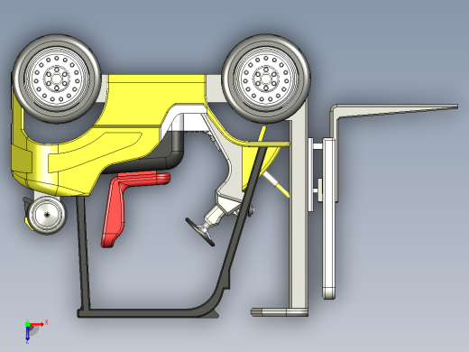 叉车3D模型俯视缩略图