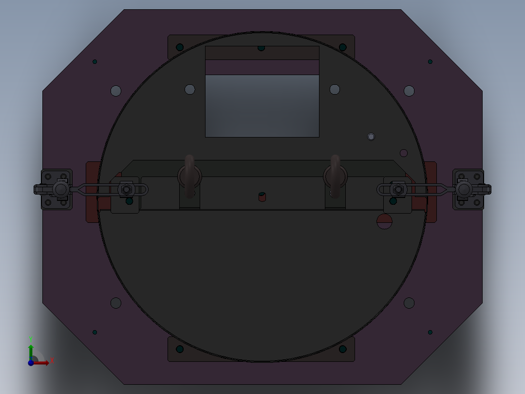 左侧板组件焊接夹具前视图