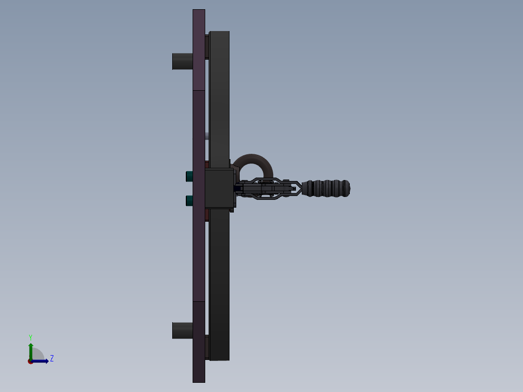 左侧板组件焊接夹具左视图