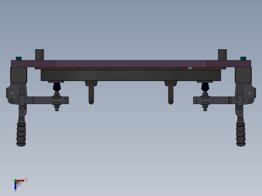 左侧板组件焊接夹具俯视缩略图