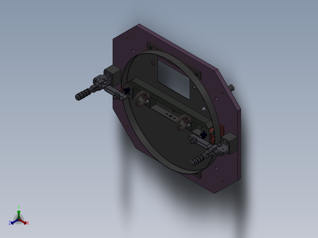 左侧板组件焊接夹具正等轴测图