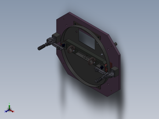 左侧板组件焊接夹具正等轴测缩略图