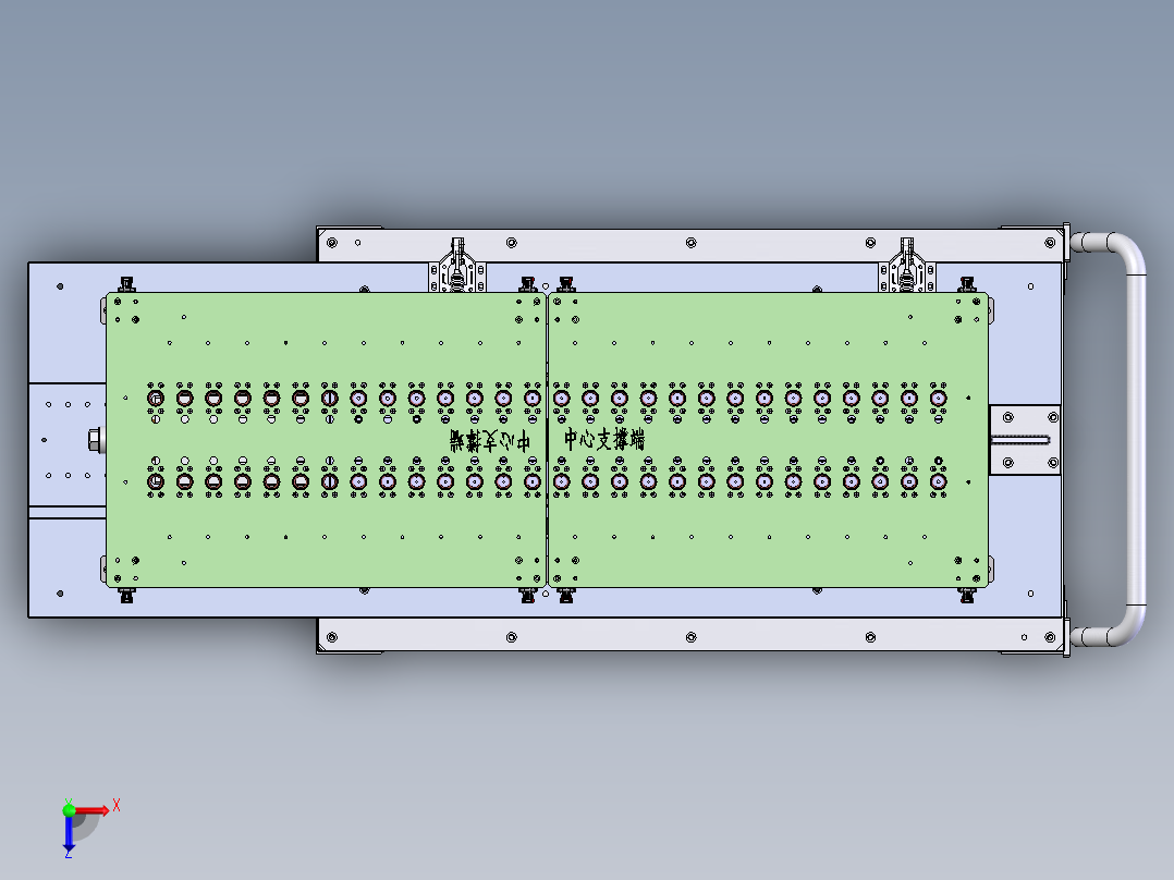 新能源捆扎电池巴片焊接工装sw21可编辑俯视图