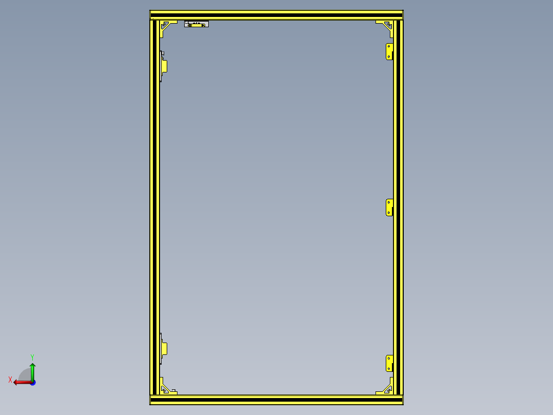 铝合金型材开闭门后视图