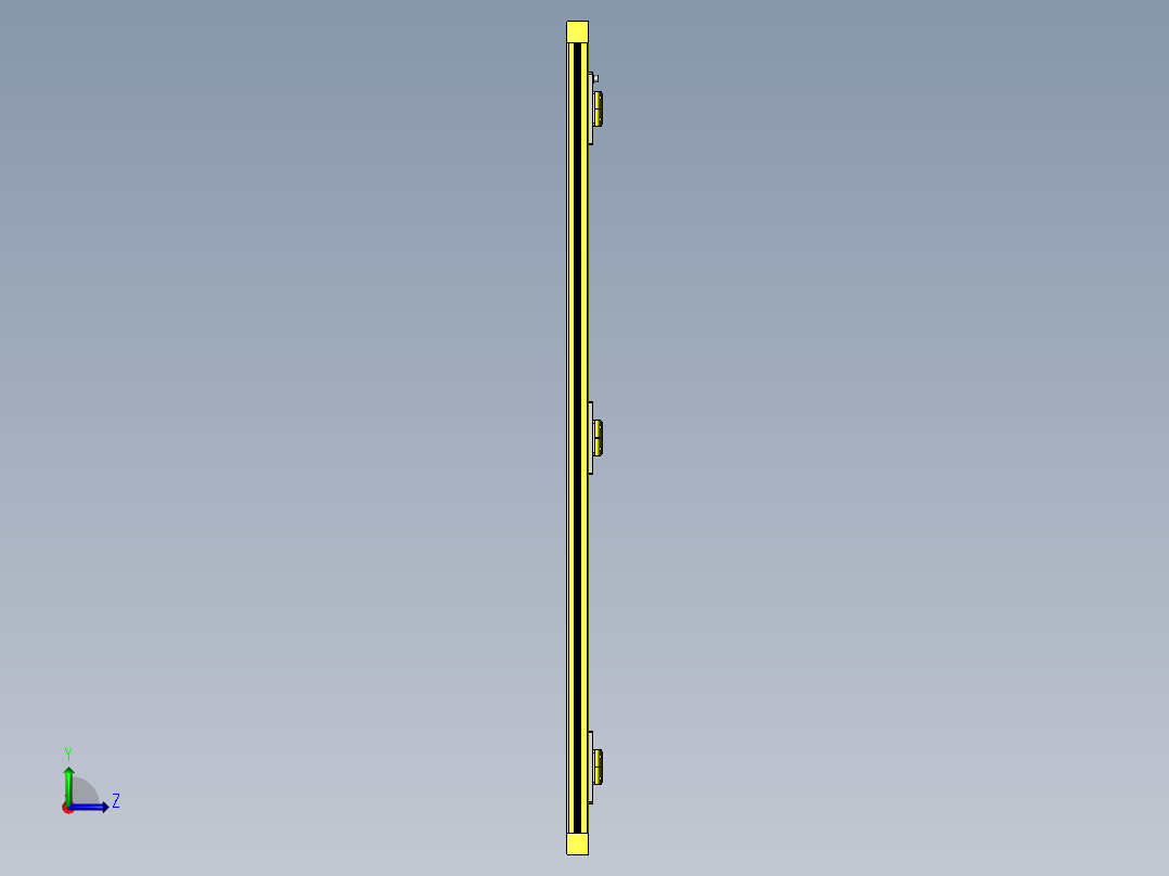 铝合金型材开闭门左视图