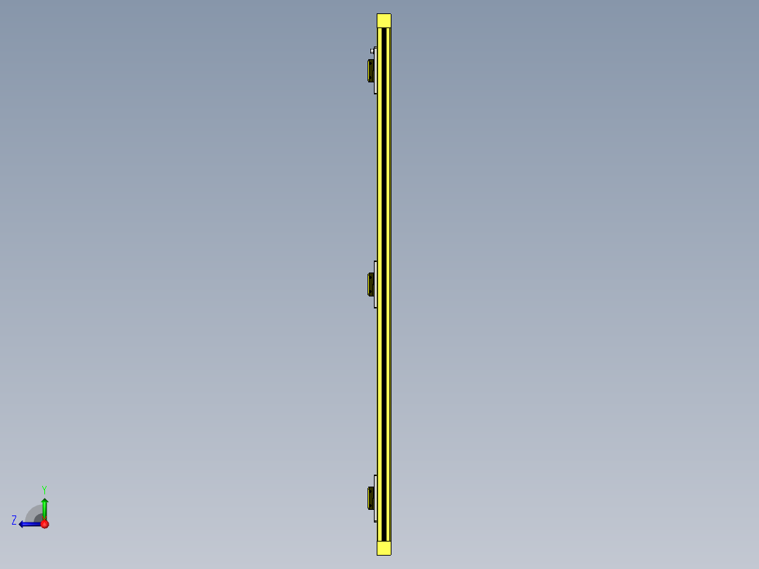 铝合金型材开闭门右视图