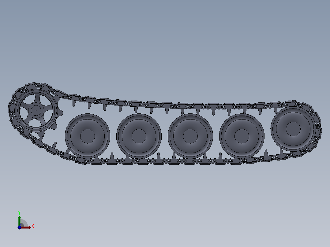M113装甲车履带前视图